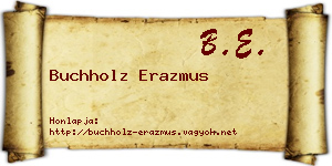 Buchholz Erazmus névjegykártya